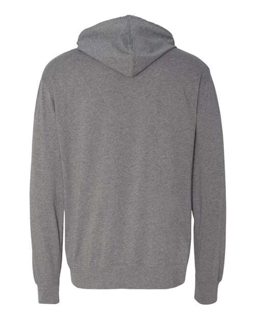 Unisex Lightweight Hooded Pullover T-Shirt - Gunmetal Heather Back