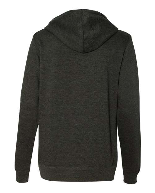 Women's Junior Fit Heavenly Fleece Lightweight Hooded Sweatshirt - Charcoal Heather Back