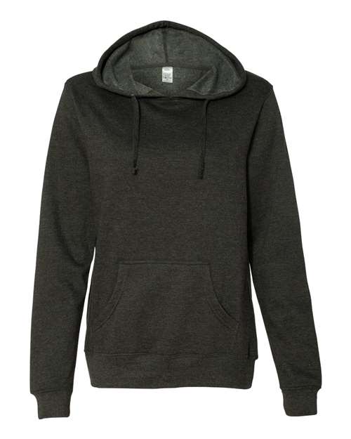 Women's Junior Fit Heavenly Fleece Lightweight Hooded Sweatshirt - Charcoal Heather Front