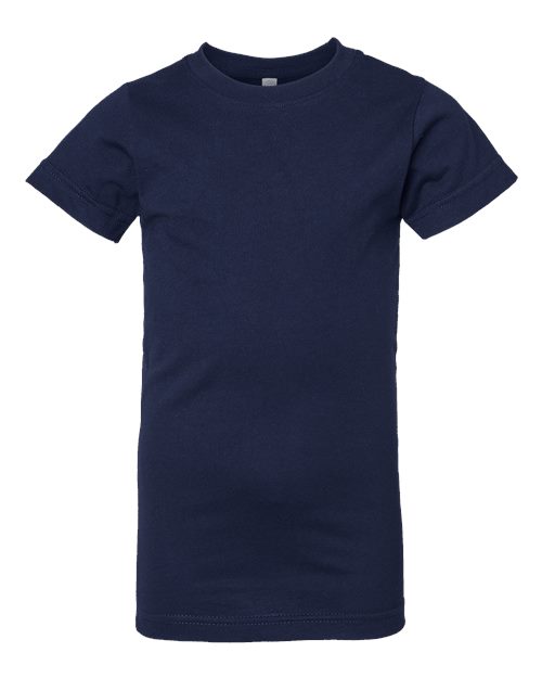 Girls' Fine Jersey Tee - Navy Front