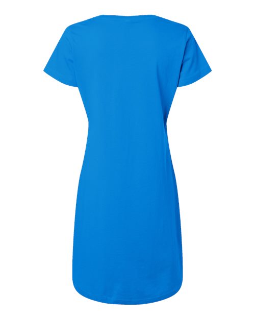 Women's Fine Jersey V-Neck Coverup - Cobalt Back