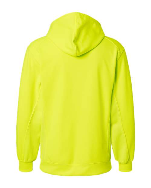 Men's Performance Fleece Hooded Sweatshirt - Safety Yellow Back