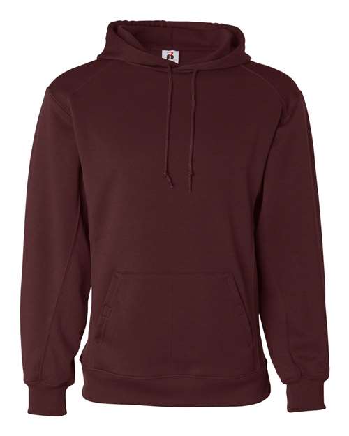Men's Performance Fleece Hooded Sweatshirt - Maroon Front