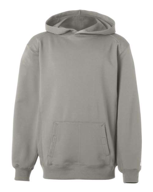Youth Performance Fleece Hooded Sweatshirt - Silver Front
