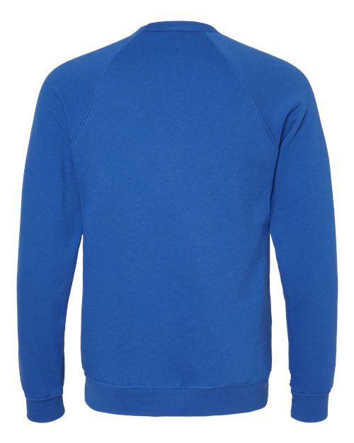 Unisex Sponge Fleece Raglan Crewneck Sweatshirt - True Royal Back