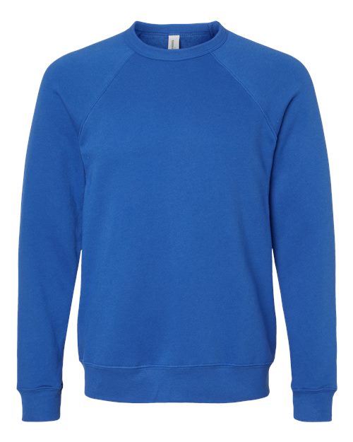 Unisex Sponge Fleece Raglan Crewneck Sweatshirt - True Royal Front