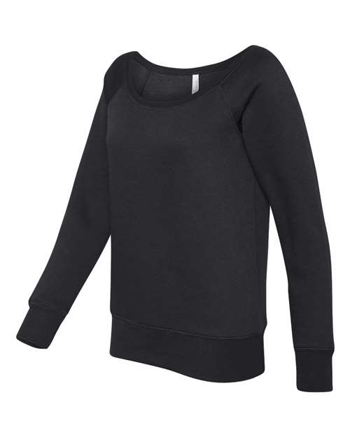 BELLA + CANVAS Women’s Sponge Fleece Wide Neck Sweatshirt - Side