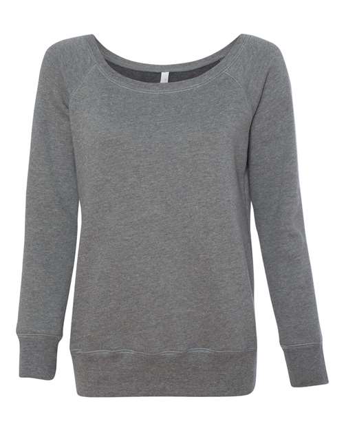 Women’s Sponge Fleece Wide Neck Sweatshirt - Deep Heather Front