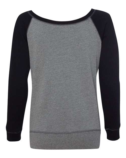 Women’s Sponge Fleece Wide Neck Sweatshirt - Deep Heather/ Black Back