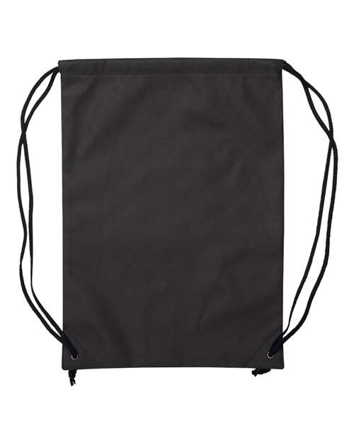 Non-Woven Drawstring Backpack - Black Back
