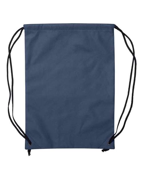 Non-Woven Drawstring Backpack - Navy Back