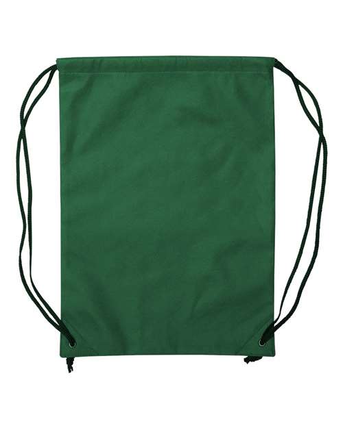 Non-Woven Drawstring Backpack - Green Front