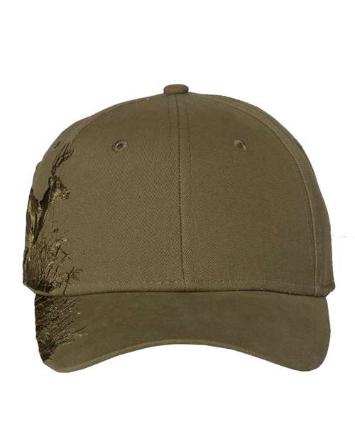 Running Buck Cap - Olive Front