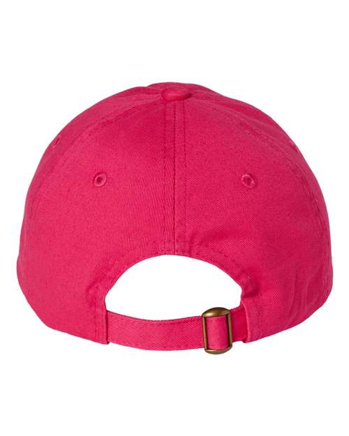 Bio-Washed Classic Dad Hat - Neon Pink Back
