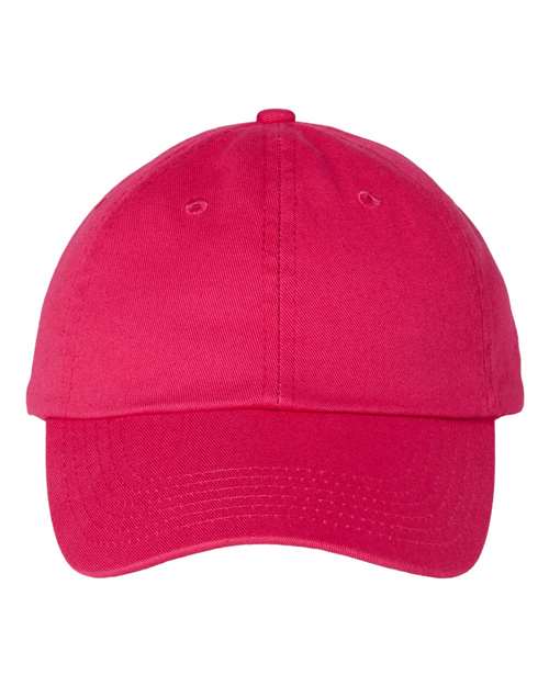 Bio-Washed Classic Dad Hat - Neon Pink Front