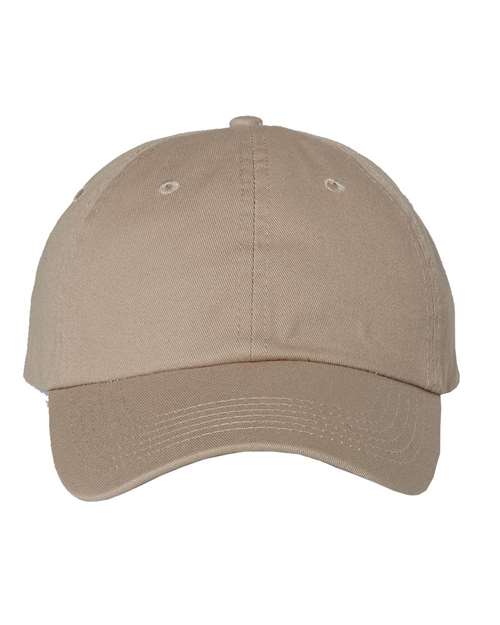 Bio-Washed Chino Twill Cap - Khaki Front