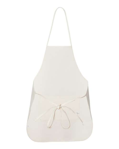 Long Butcher Block Apron - Natural Back