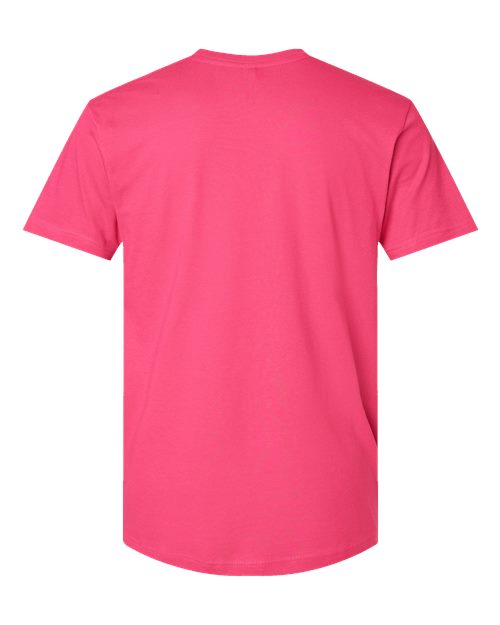 Unisex Fine Jersey Tee - Hot Pink Back