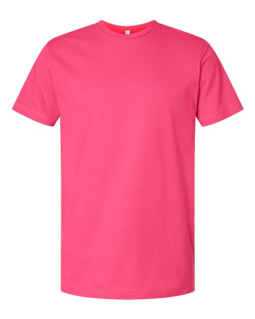 Unisex Fine Jersey Tee - Hot Pink Front