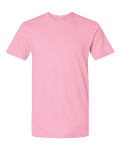 Unisex Fine Jersey Tee - Pink Front
