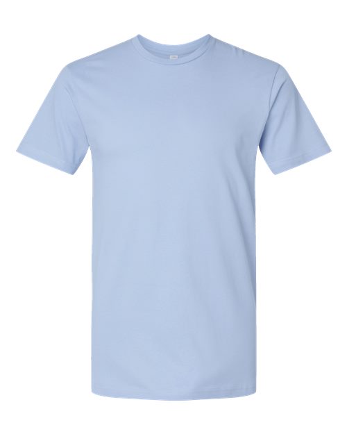Unisex Fine Jersey Tee - Light Blue Front