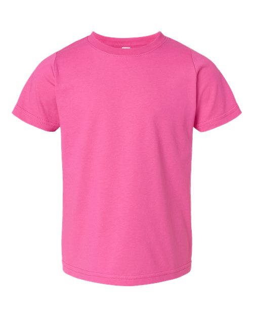 Toddler Fine Jersey Tee - Raspberry Front