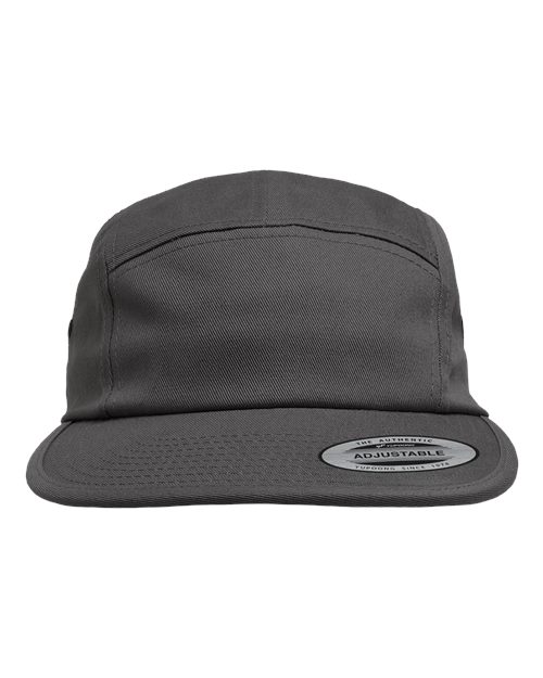 Classic Jockey Flat Bill Cap - Dark Grey Front