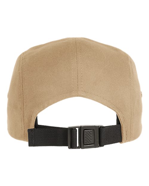 Classic Jockey Flat Bill Cap - Khaki Back