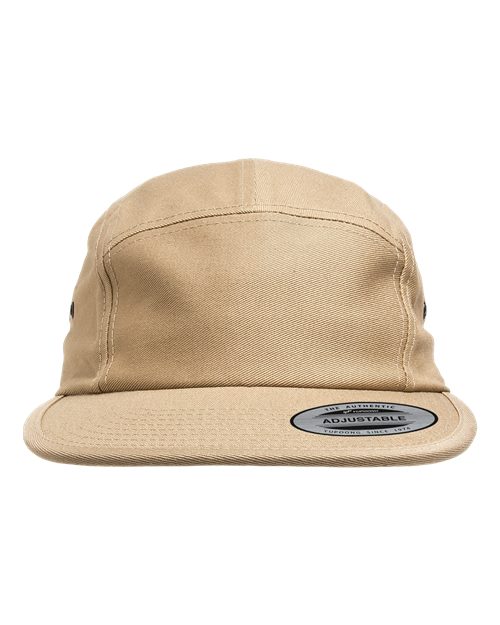 Classic Jockey Flat Bill Cap - Khaki Front