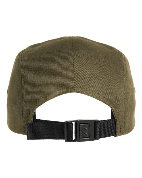 Classic Jockey Flat Bill Cap - Olive Back