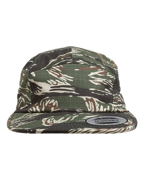 Classic Jockey Flat Bill Cap - Tiger Camo Front