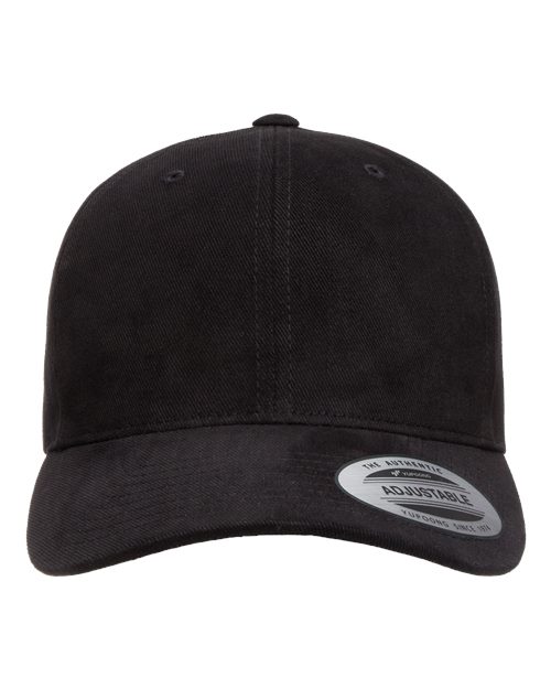 Structured Brushed Twill Cap - Black Front