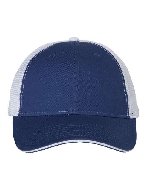 Sandwich Trucker Cap - Royal/ White Front