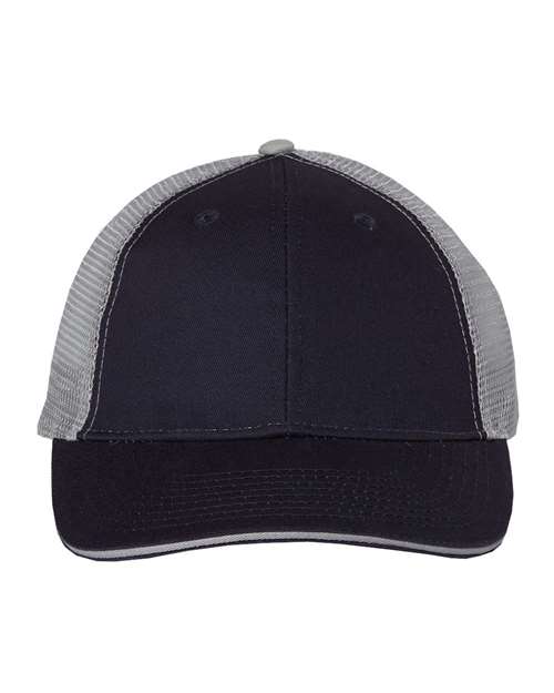 Sandwich Trucker Cap - Navy/ Grey Front