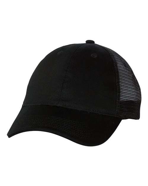 Sandwich Trucker Cap - Black/ Black Front