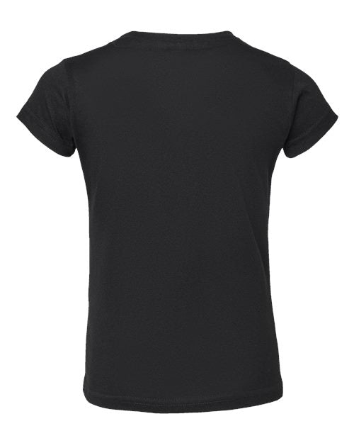 Toddler Girls Fine Jersey Tee - Black Back
