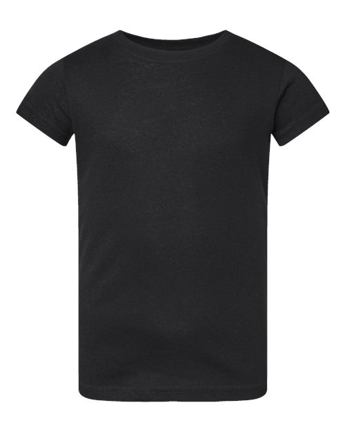Toddler Girls Fine Jersey Tee - Black Front