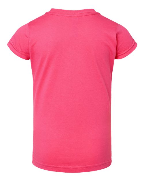 Toddler Girls Fine Jersey Tee - Hot Pink Back