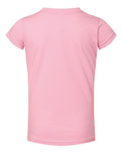 Toddler Girls Fine Jersey Tee - Pink Back