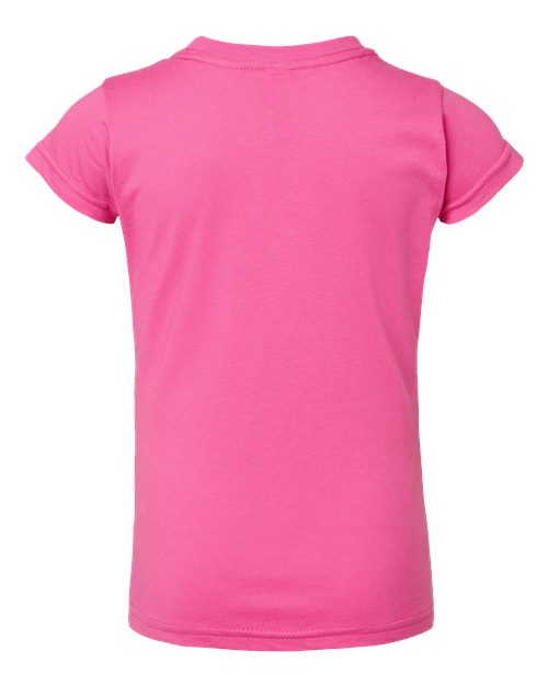 Toddler Girls Fine Jersey Tee - Raspberry Back