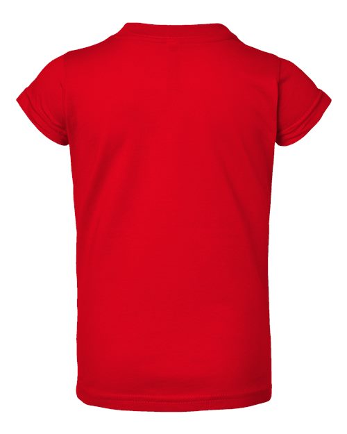 Toddler Girls Fine Jersey Tee - Red Back