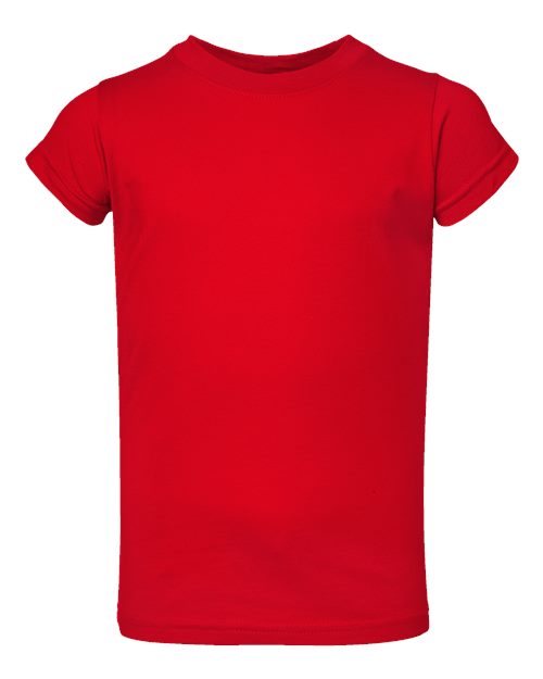 Toddler Girls Fine Jersey Tee - Red Front