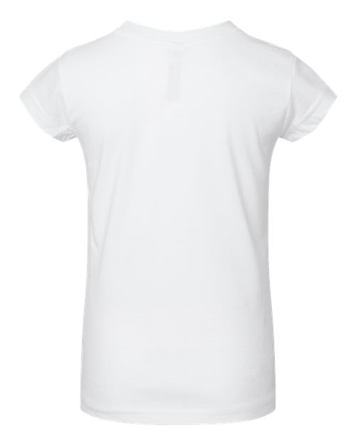 Toddler Girls Fine Jersey Tee - White Back