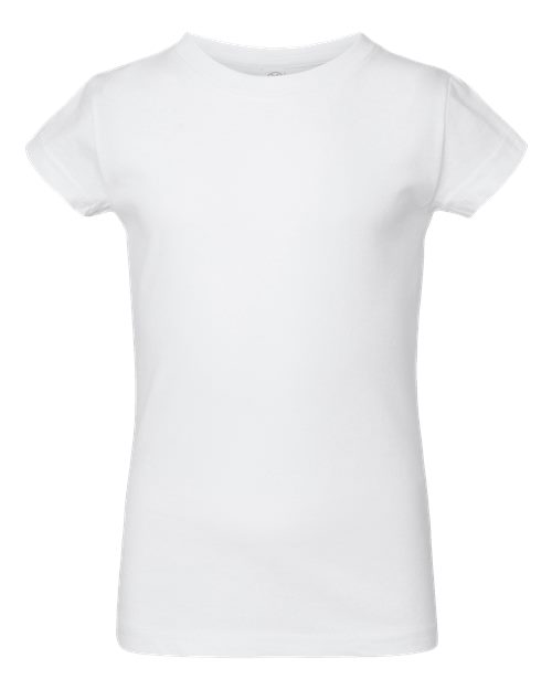 Toddler Girls Fine Jersey Tee - White Front