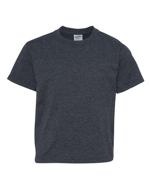 Youth Dri-Power® 50/50 T-Shirt - Vintage Heather Navy Front