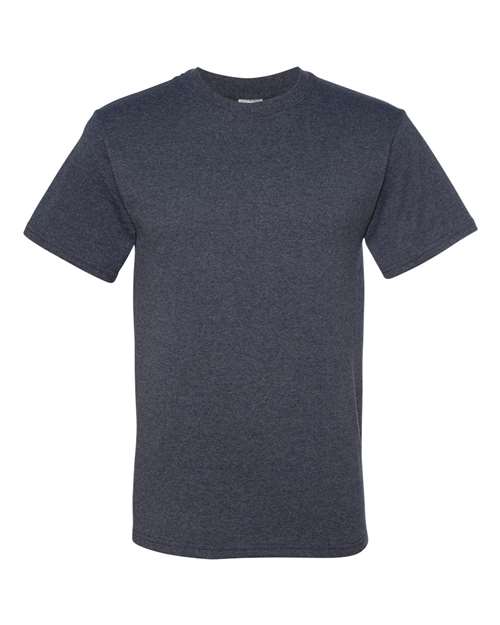JERZEES Unisex Dri-Power® 50/50 T-Shirt - Vintage Heather Navy Front