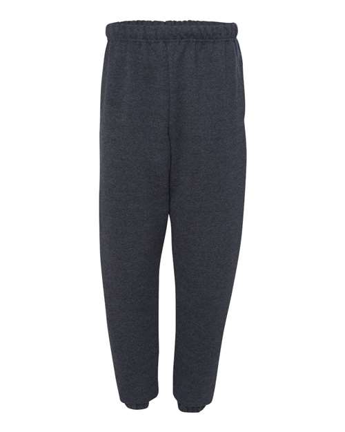 Unisex Super Sweats NuBlend® Sweatpants with Pockets - Black Heather Front