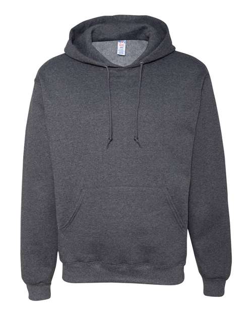 Unisex Super Sweats NuBlend® Hooded Sweatshirt - Black Heather Front