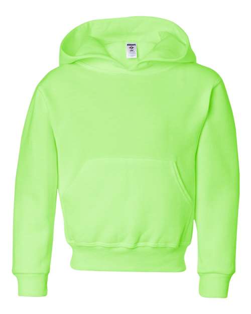 Youth NuBlend® Hooded Sweatshirt - Neon Green Front