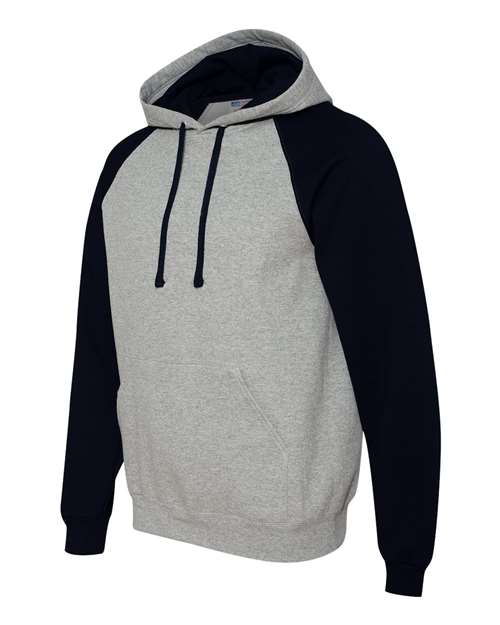 JERZEES Unisex Nublend® Colorblocked Raglan Hooded Sweatshirt - Side